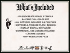 Arcanum Medieval Tattoo Stencils – Procreate Stamps – preview 2