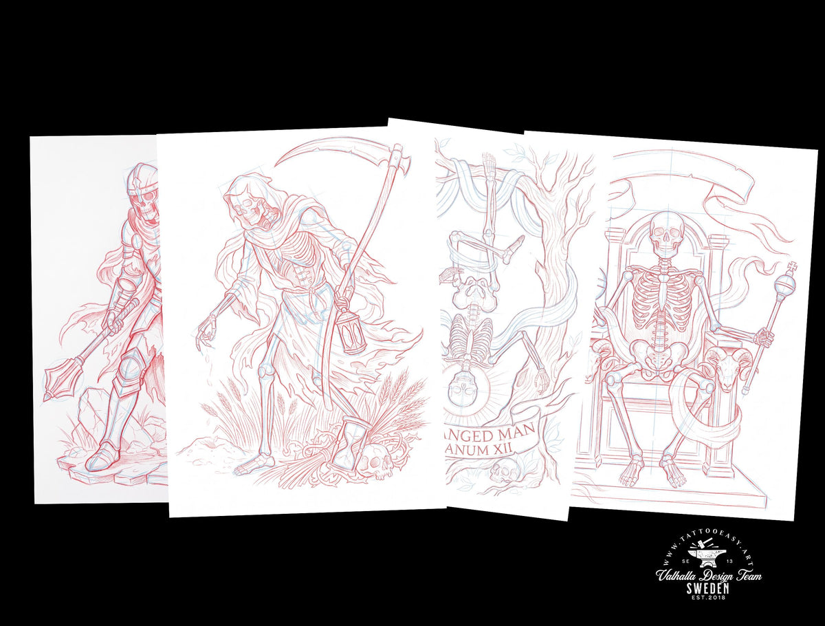 Arcanum Medieval Tattoo Stencils – Procreate Stamps – preview 9