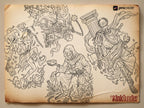 Arcanum Medieval Tattoo Stencils – Procreate Stamps – preview 6