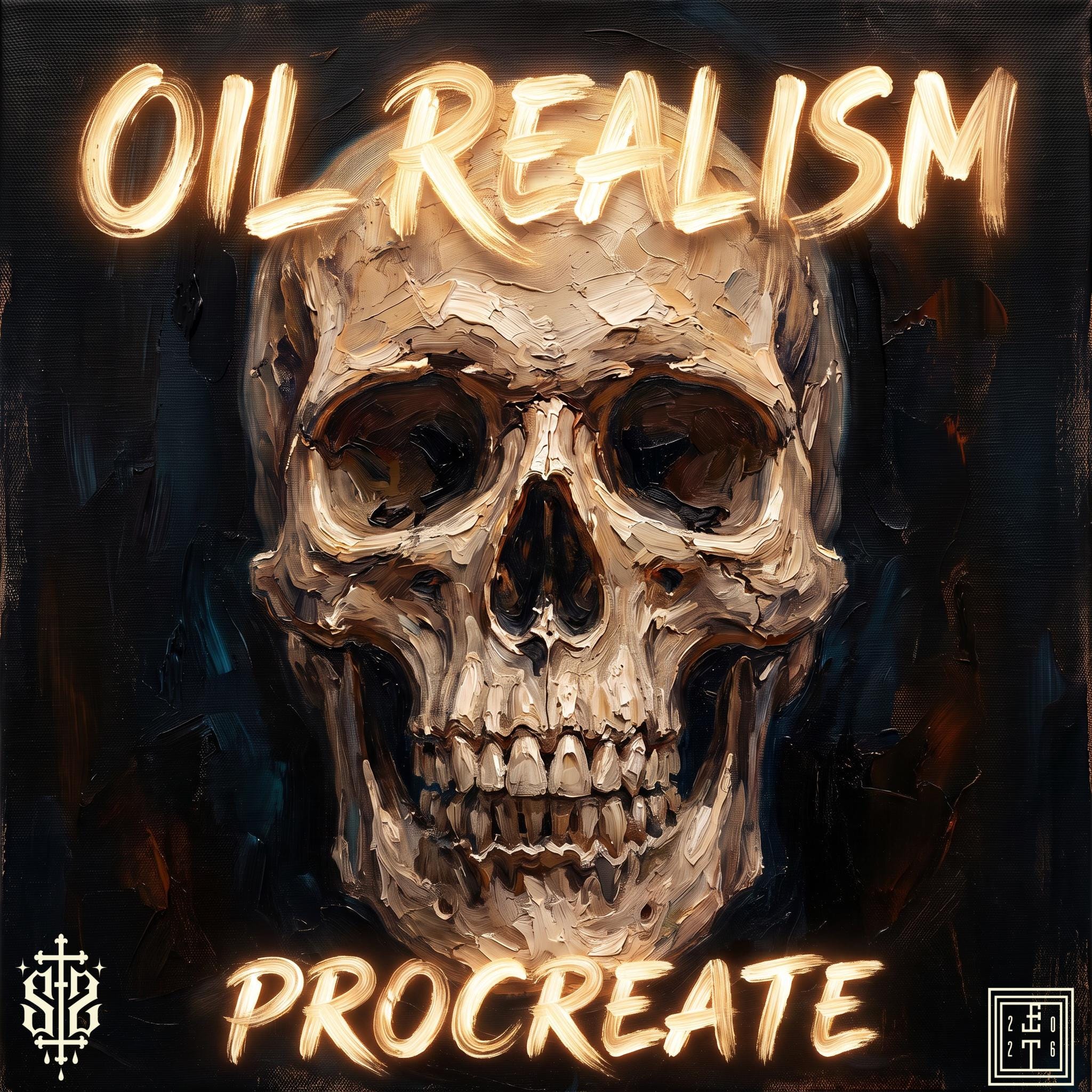 Master Oil Procreate Brush Set: 66 Custom Brushes, 4 Canvases