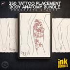 Procreate Tattoo Stamps: 145 Body Part Brushes for Tattoo Design