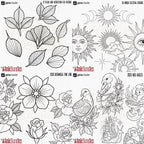 Neo-Traditional Stencil Library 2025 – 750+ Procreate Stamps – preview 6