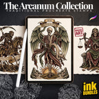 Arcanum, Medieval Traditional – Stencils & Flash Art Procreatee, PDF Tattoo References