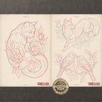 This & That, 54 pages tattoo sketchbook, custom art inspiration