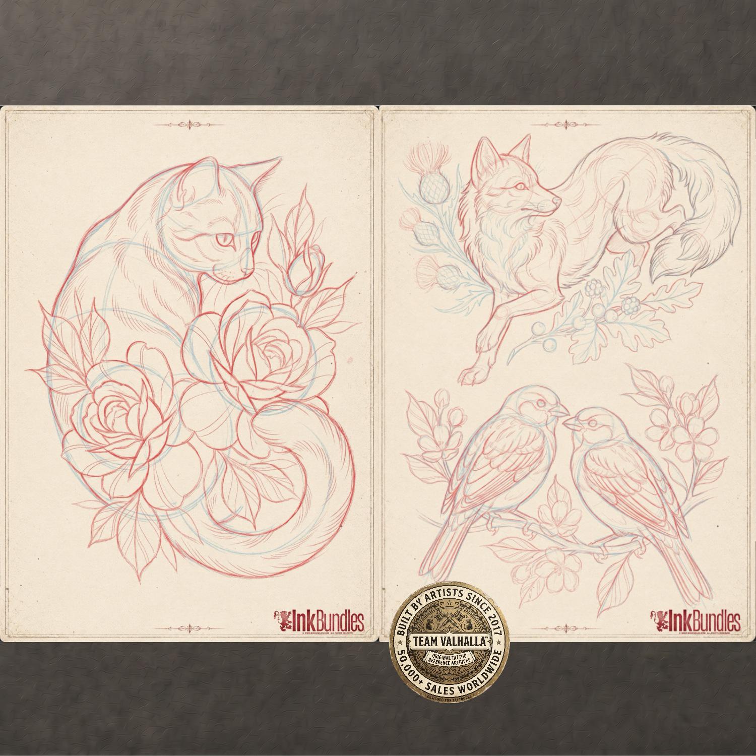 This & That, 54 pages tattoo sketchbook, custom art inspiration