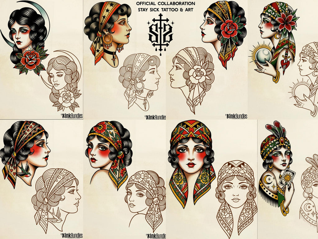 Procreate 100 Traditional Lady Portraits
