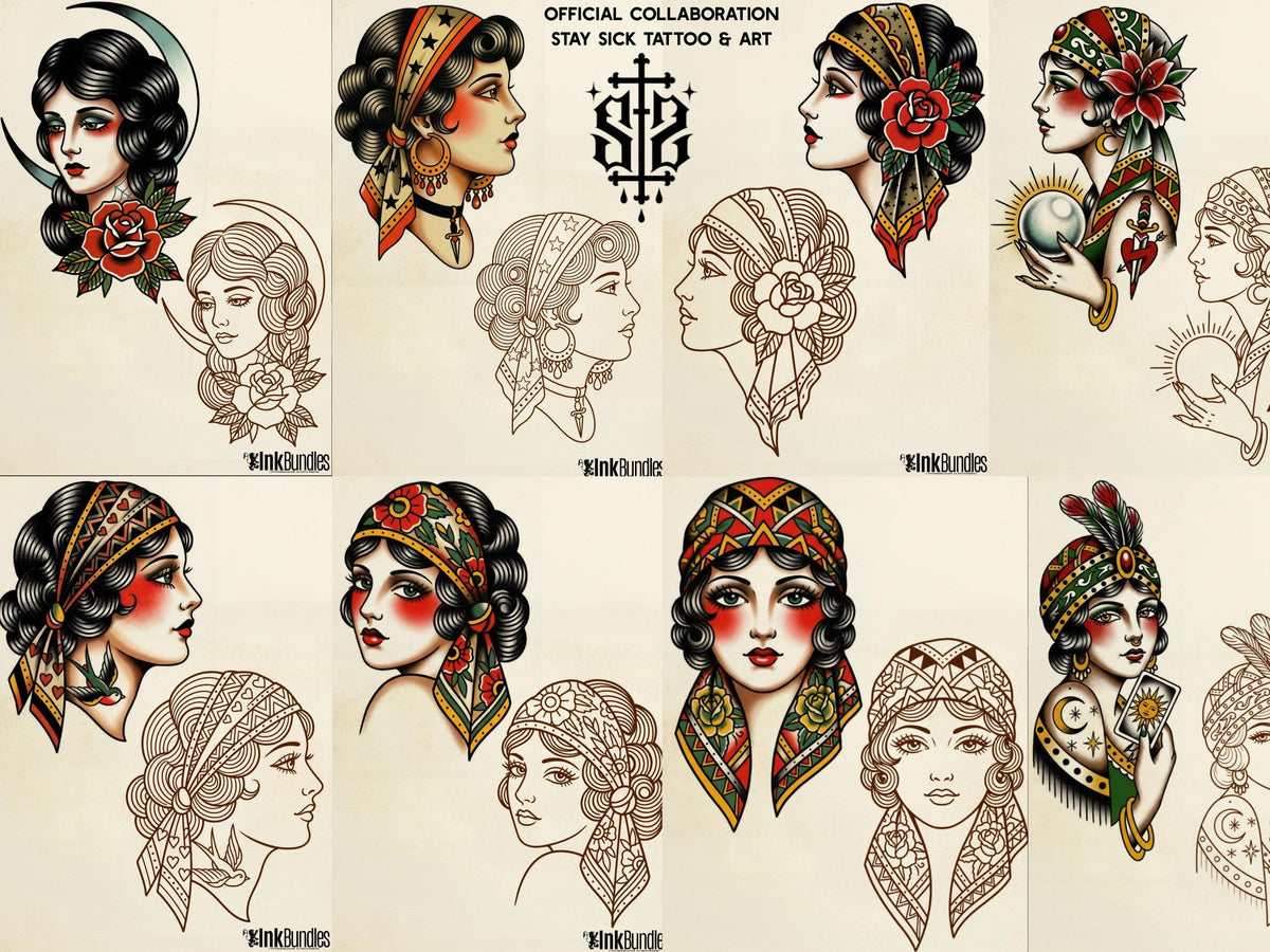 Procreate 100 Traditional Lady Portraits