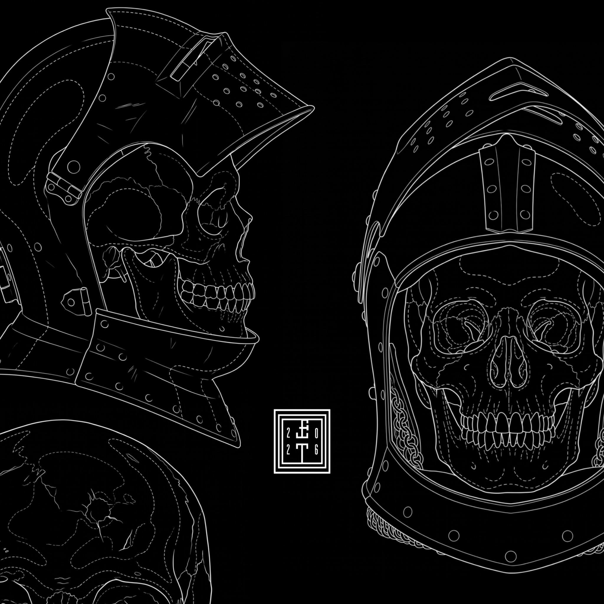Procreate Skulls, Realistic skull references, stencil collection