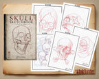 Tattoo Sketch Book PDF, High-Res Flash Art, Digital Tattoo eBook, Skull Sketchbook