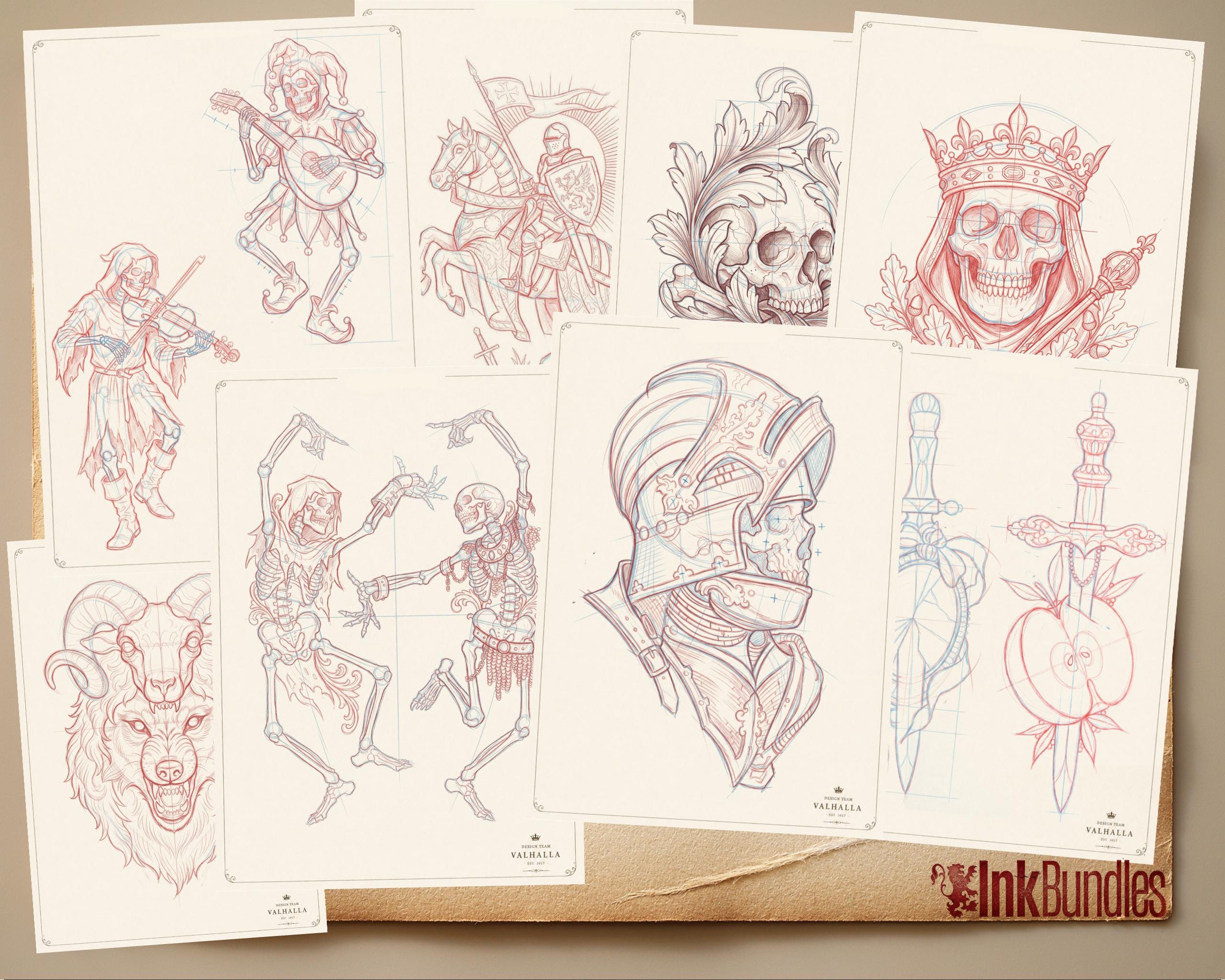 Neo-Trad vol.1, 89 pages tattoo sketchbook, custom art inspiration