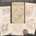 This & That, 54 pages tattoo sketchbook, custom art inspiration