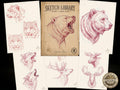 Sketch Library Animal Heads, 69 pages Animal portrait sketchbook