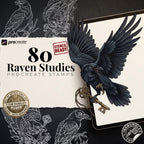 Raven Tattoo Stencils – 80 Procreate Stamps