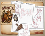 Procreate Neo Traditional Animal Tattoo Design Reference Kit, Brushset & PNG, original stencils