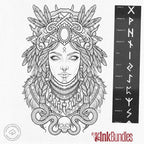 Northern Mythology, Traditional Viking – Stencils & Flash Art Procreate, PDF Tattoo References