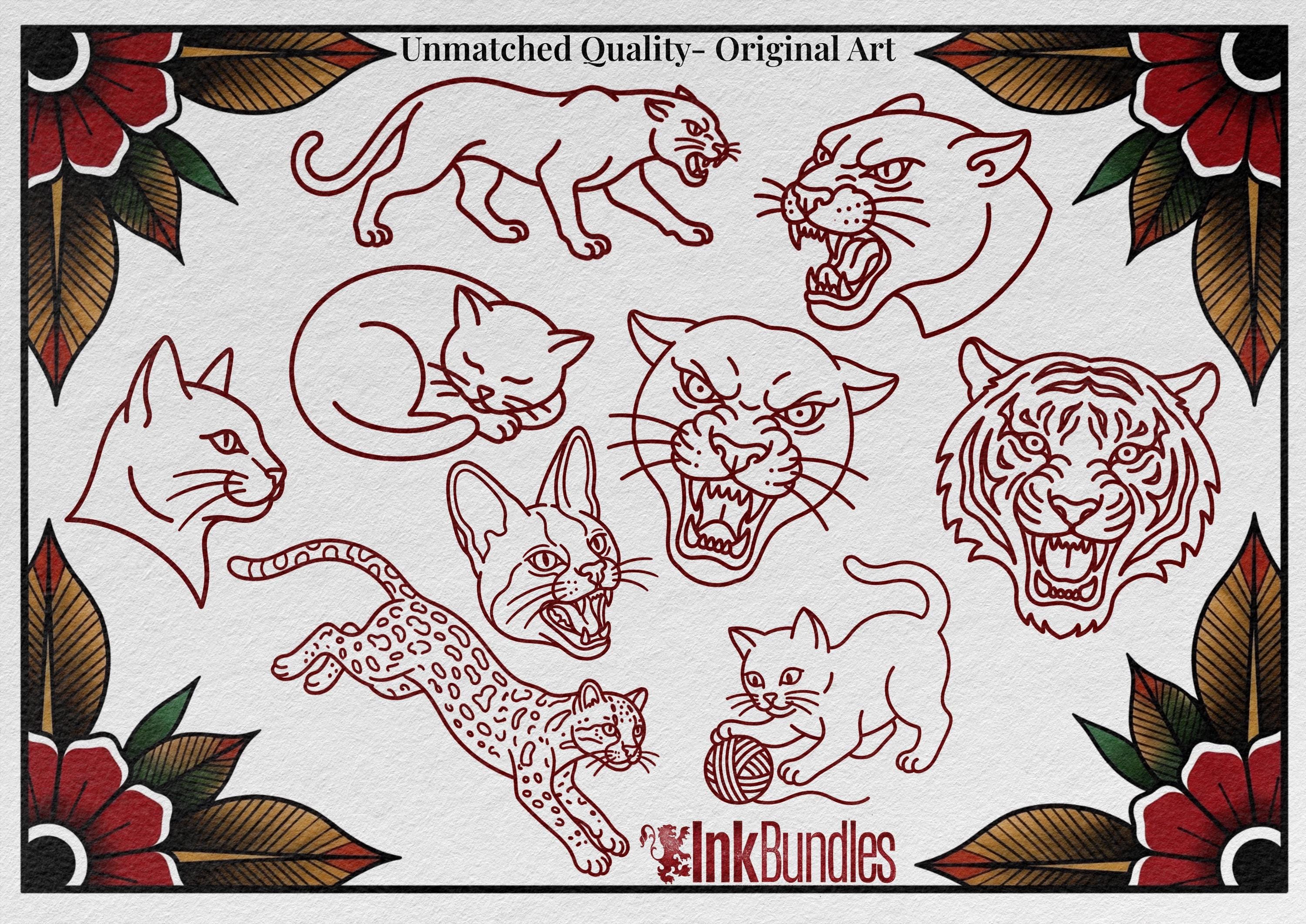 Traditional Felines – 170+ Procreate Brushes (Digital Download)