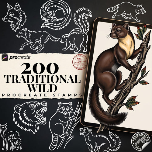 Procreate, Traditional wildlife (Digital Download)