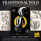 Procreate, Traditional wildlife (Digital Download)