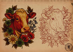 Procreate Neo Traditional Animal Tattoo Design Reference Kit, Brushset & PNG, original stencils