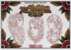 Neo-Traditional Ladies Vol.1 – 52 Procreate Stamps – preview 6