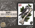 Procreate - Garden Essentials, Tattoo Leaves & Flowers, Fineline, hand drawn, Commercial Use
