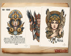 Northern Mythology, Traditional Viking – Stencils & Flash Art Procreate, PDF Tattoo References