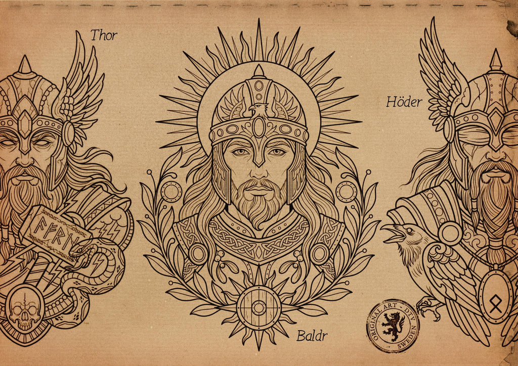 Northern Mythology, Traditional Viking – Stencils & Flash Art Procreate, PDF Tattoo References