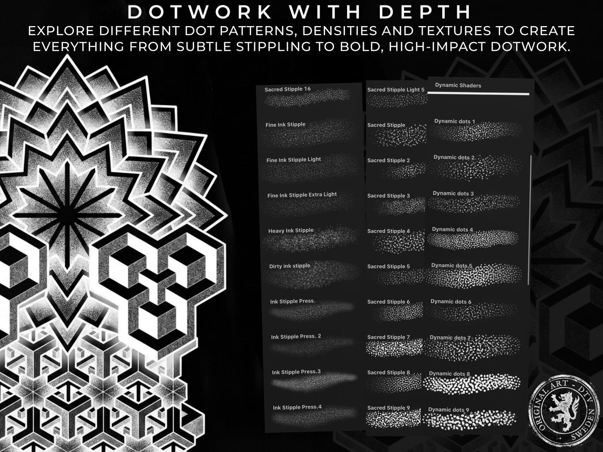 Dotwork & Geometry – Procreate Brushes