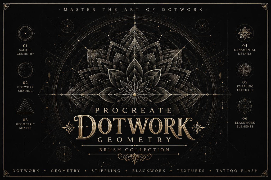 Dotwork & Geometry – Procreate Brushes
