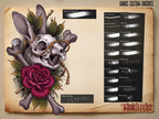 Dark Neo-Traditional vol.2 120+, Dark Macabre Tattoo Art, Neo-Traditional Procreate Stamps, Tattoo Stencils
