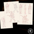 American Traditional Characters, 52 pages old school sketchbook, custom art inspiration