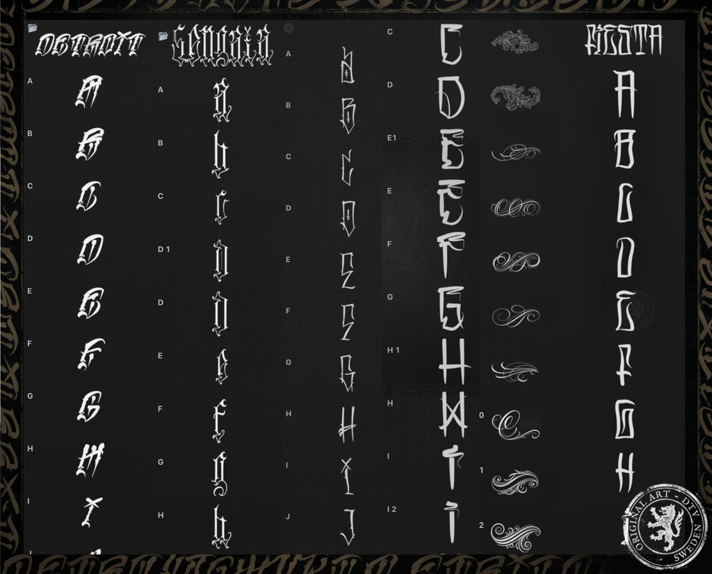 Tattoo Lettering for Procreate