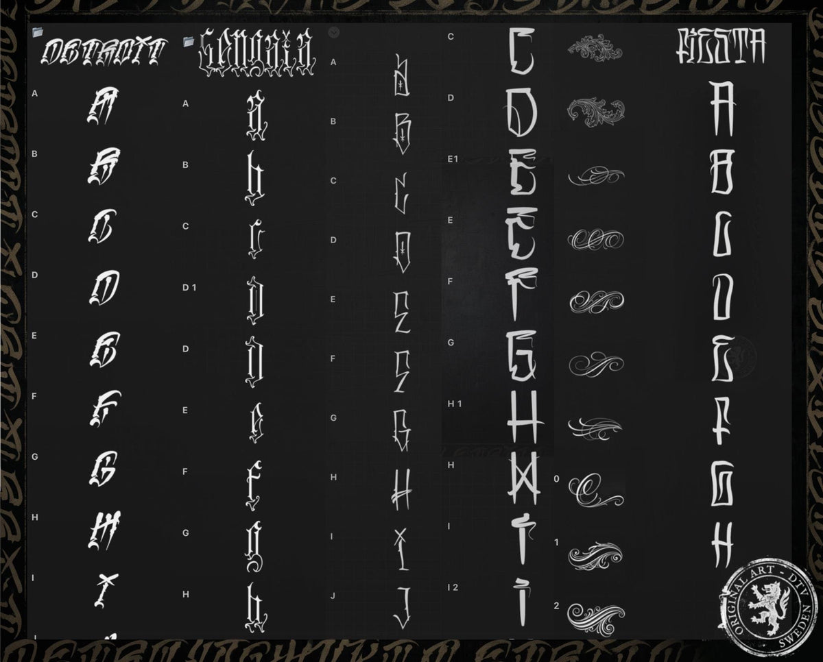 Tattoo Lettering for Procreate