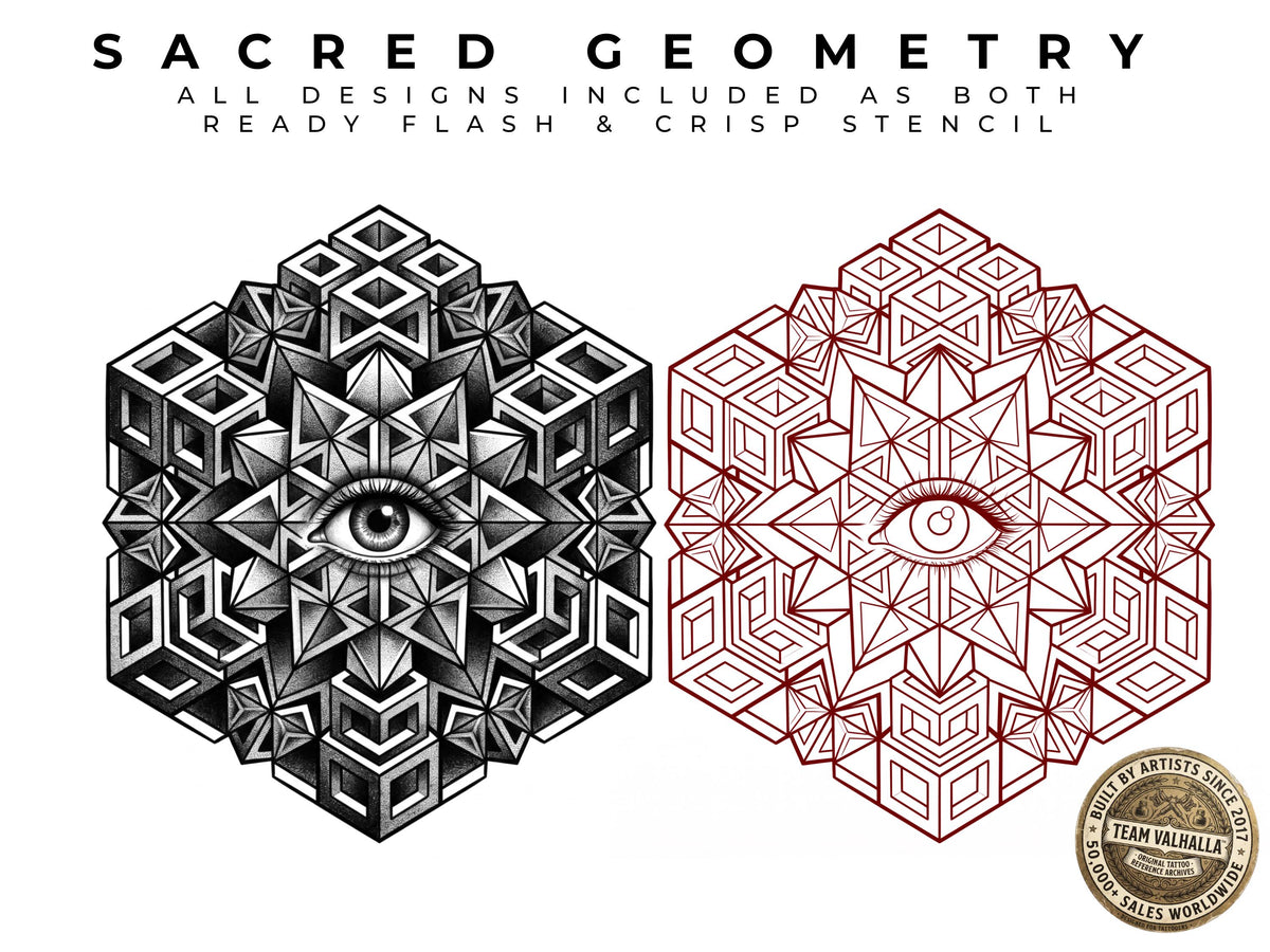 Sacred Geometry 2, Procreate Brushes: 180 Stamps & Patterns