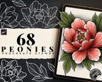 Japanese Peony Tattoo Stencils – Procreate Stamps