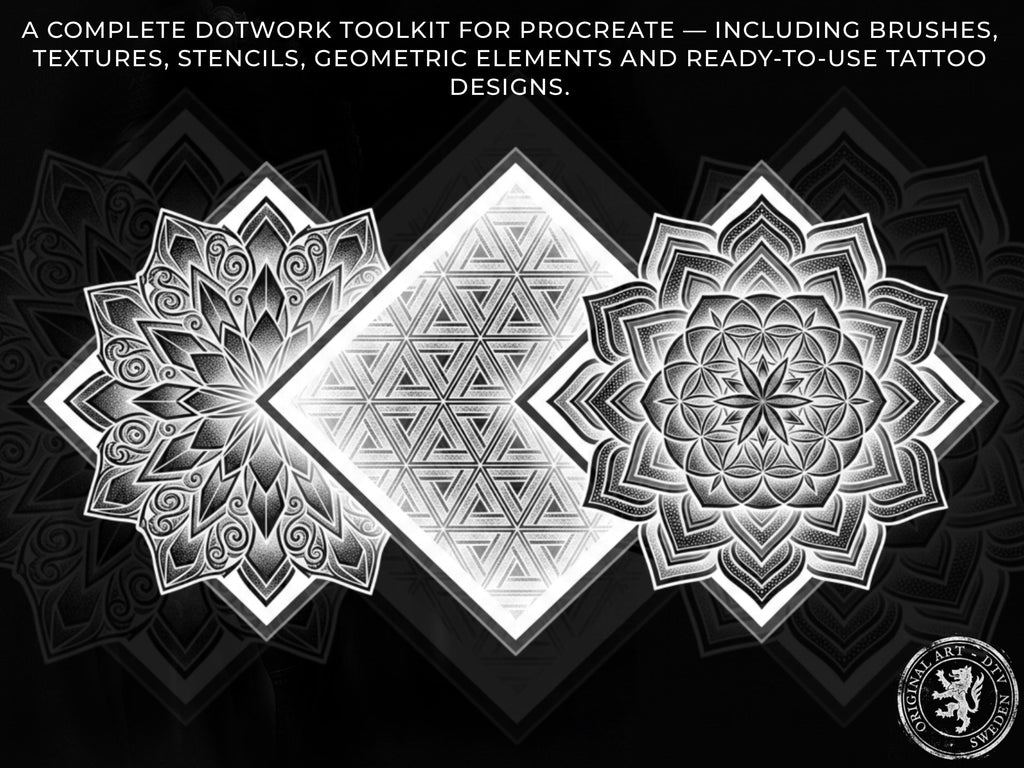 Dotwork & Geometry – Procreate Brushes