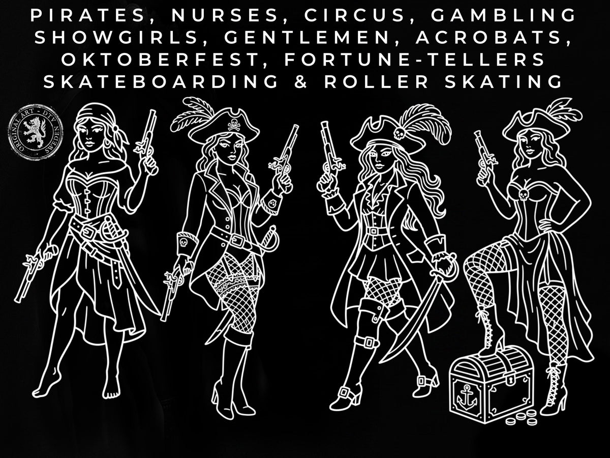 Traditional Character Vol.1 – 201+ Procreate Stamps
