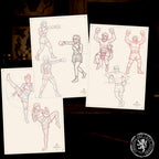 American Traditional Characters, 52 pages old school sketchbook, custom art inspiration