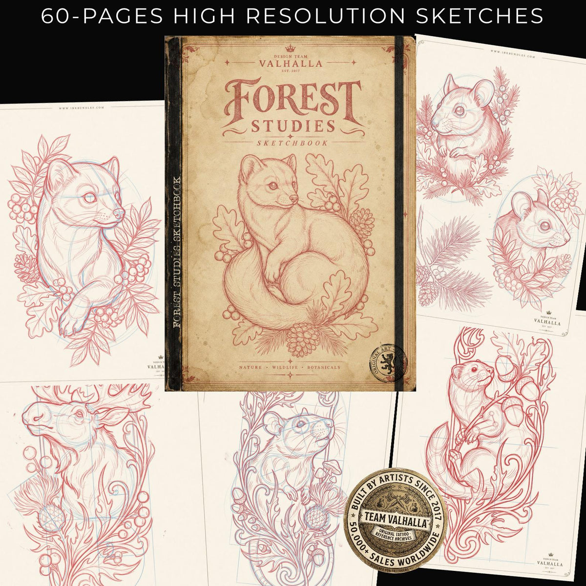 Forest Studies Nordic Woodland Sketchbook – PDF