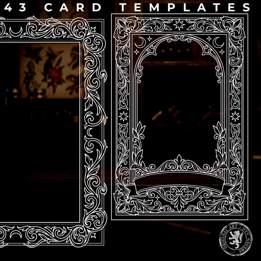 Tarot Card Builder Tattoo Stencils – 300+ Procreate Stamps – preview 2