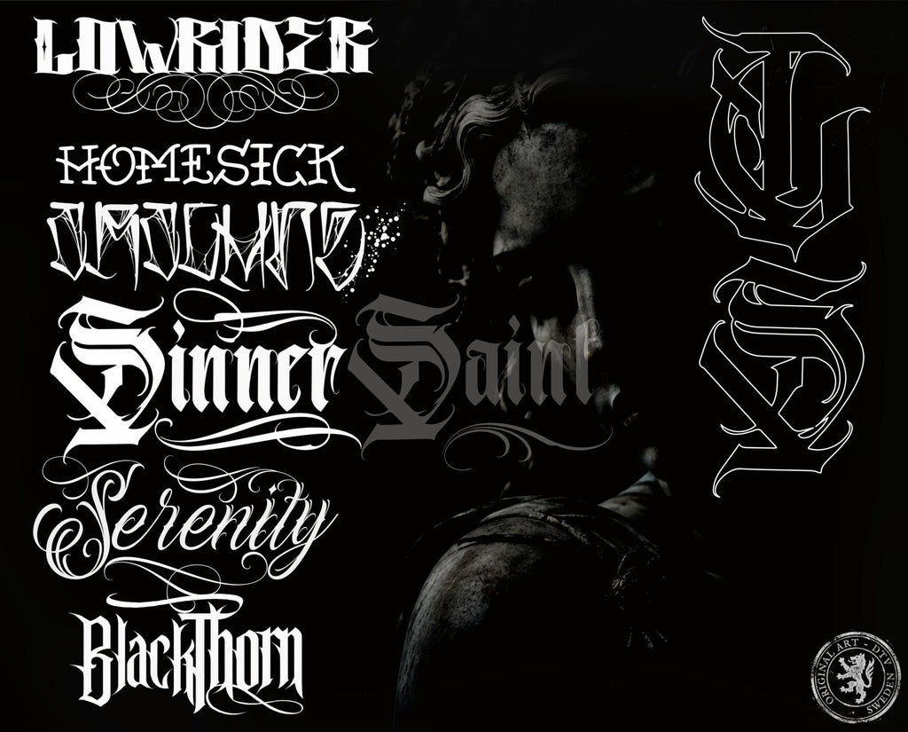 Tattoo Lettering Ultimate Bundle - 1,000+ Procreate Stamps & Brushes