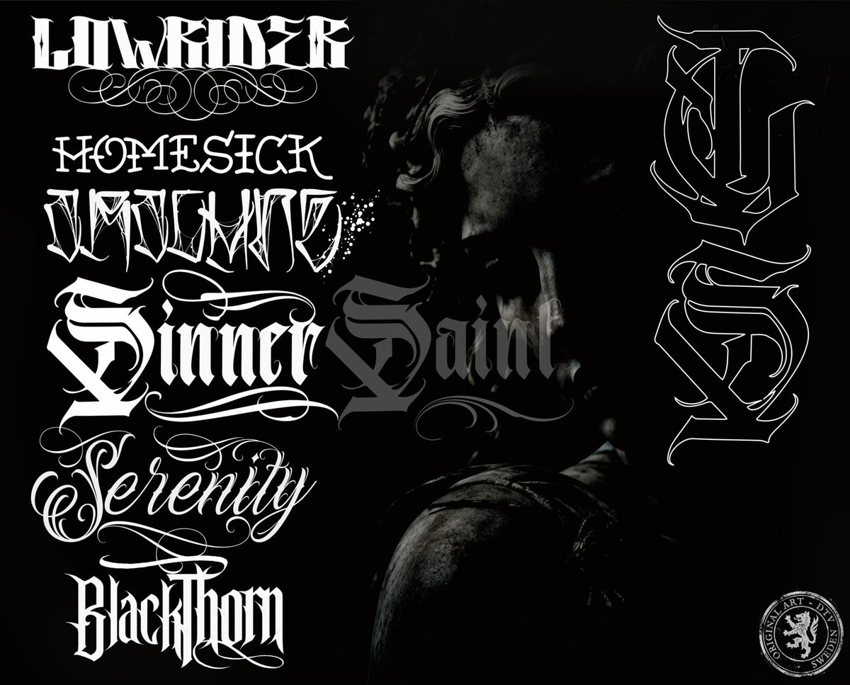 Tattoo Lettering Ultimate Bundle - 1,000+ Procreate Stamps & Brushes