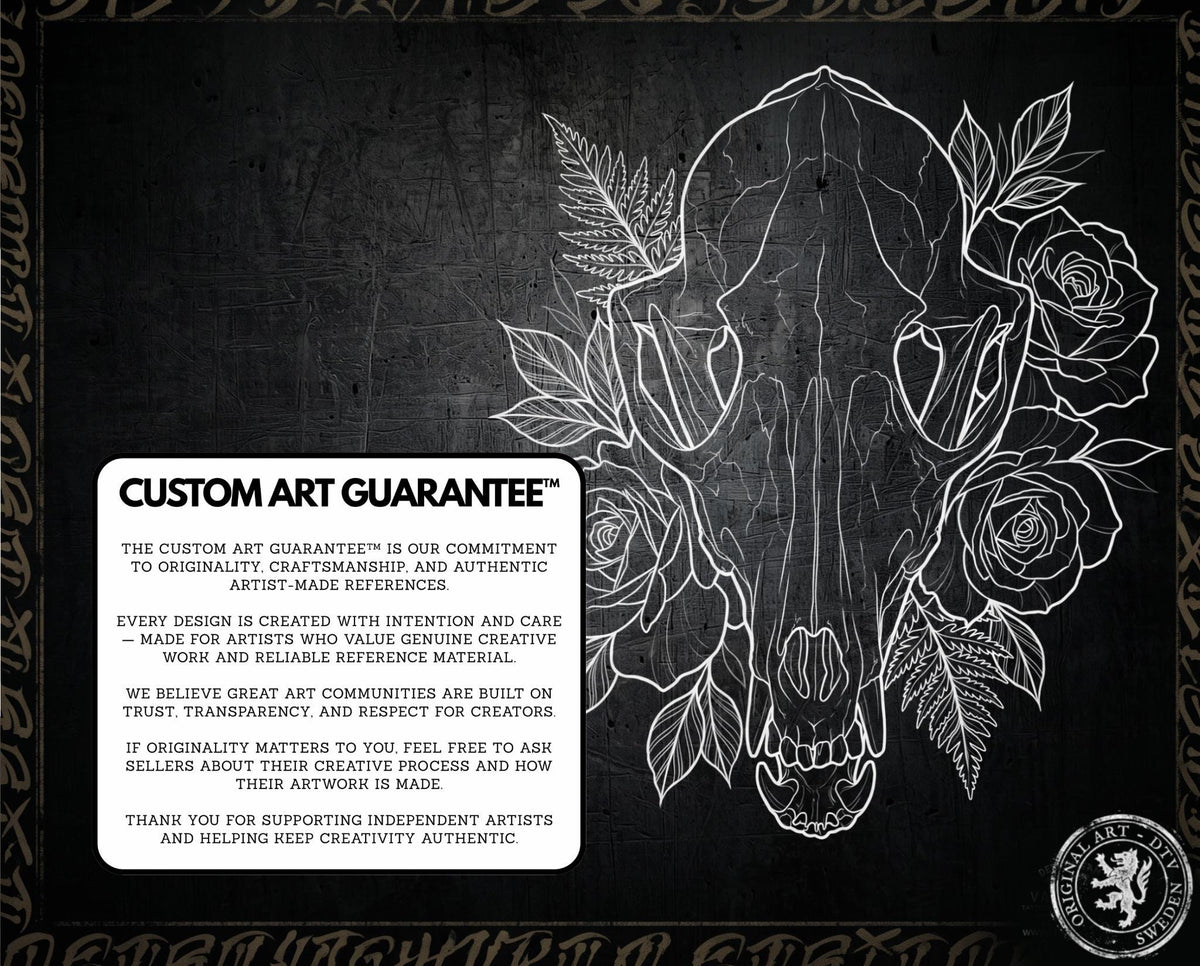 Animal Skull Tattoo Stencils – 57 Procreate Stamps – preview 4