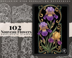 Flower Tattoo Stencils – 102+ Procreate Stamps – preview 2