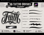Neo-Traditional Lady Tattoo Design Kit: 2000+ Procreate Stamps, SVG & PNG Files