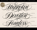 Neo-Traditional Lady Tattoo Design Kit: 2000+ Procreate Stamps, SVG & PNG Files