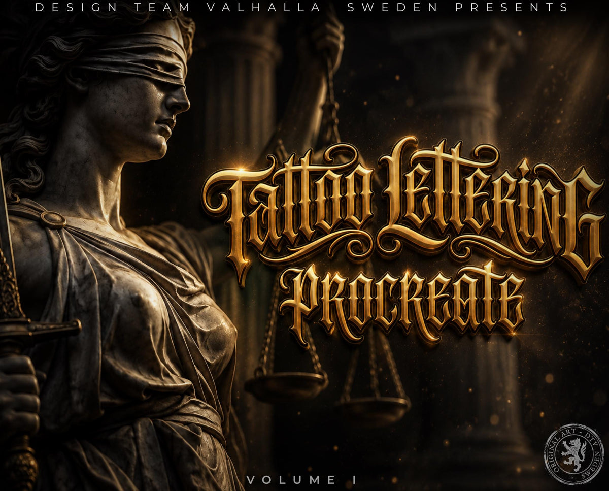 Tattoo Lettering Ultimate Bundle - 1,000+ Procreate Stamps & Brushes