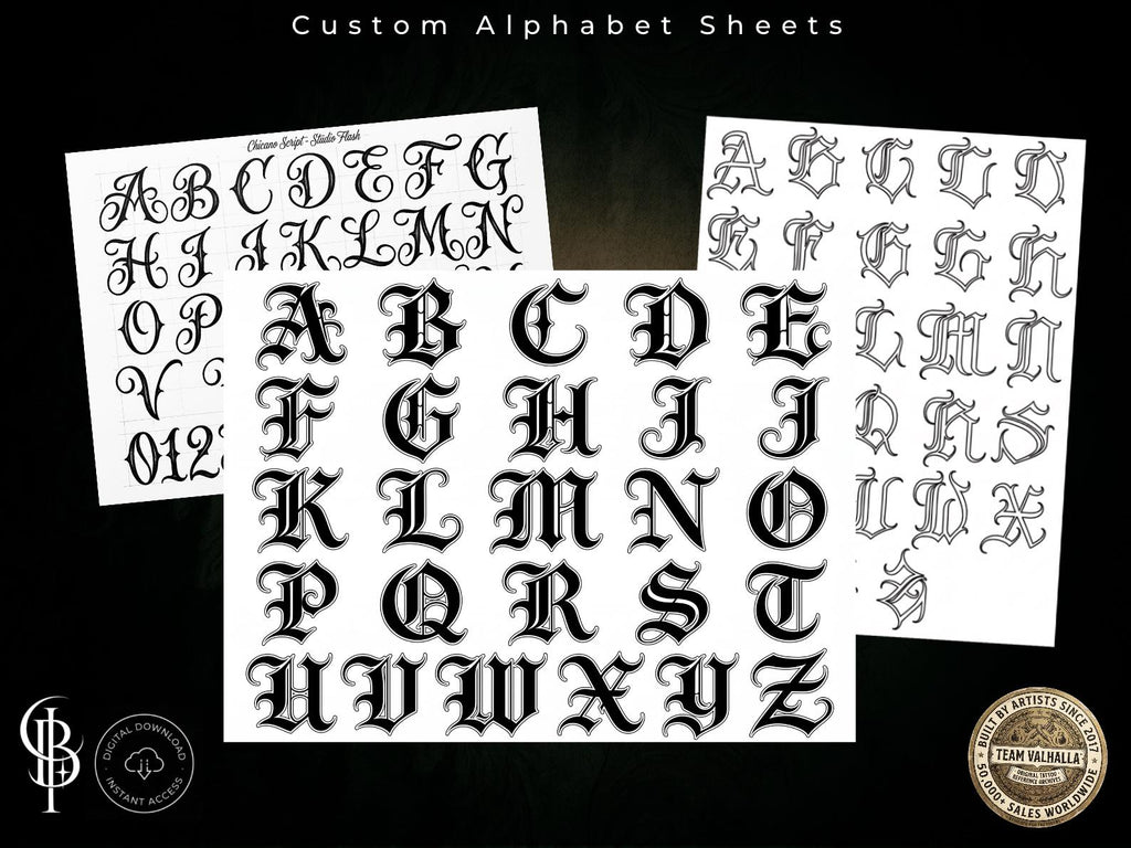 Tattoo Lettering Ultimate Bundle - 1,000+ Procreate Stamps & Brushes