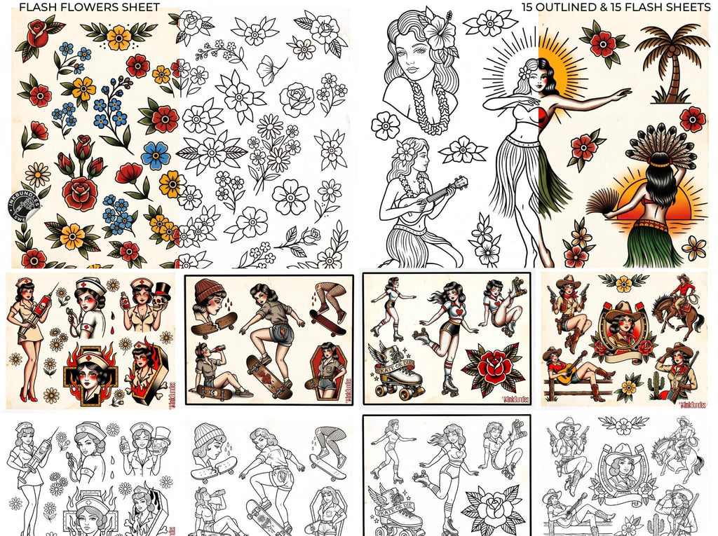 Procreate Traditional Mega Bundle, 1000+ Original Designs