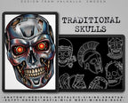 Skull Tattoo Stencils – 72 Procreate Stamps